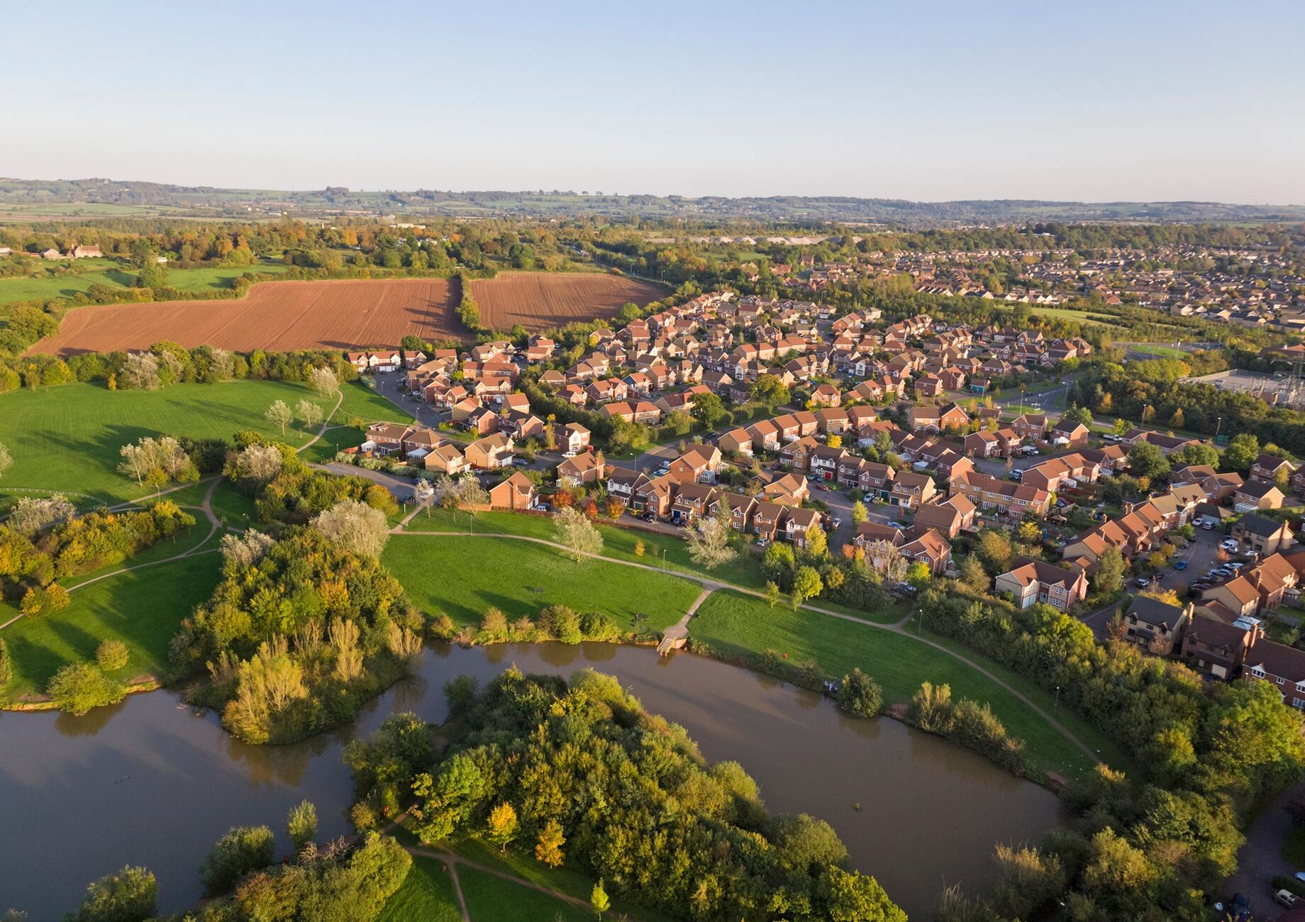 New build housing development kn the UK