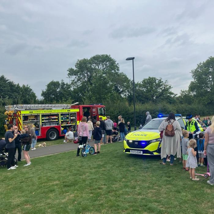 Families enjoying a community fun day